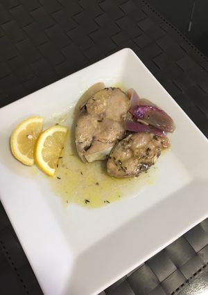 A picture of Marinated bonito.