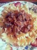 Easy Beef Stroganoff (using left over sirloin steak)