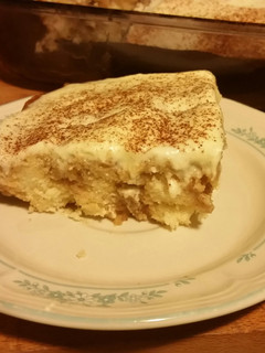 A picture of Cinnamon Roll Poke Cake.