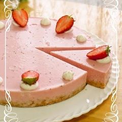 Strawberry No-bake Cheesecake A picture of Strawberry No-bake Cheesecake.