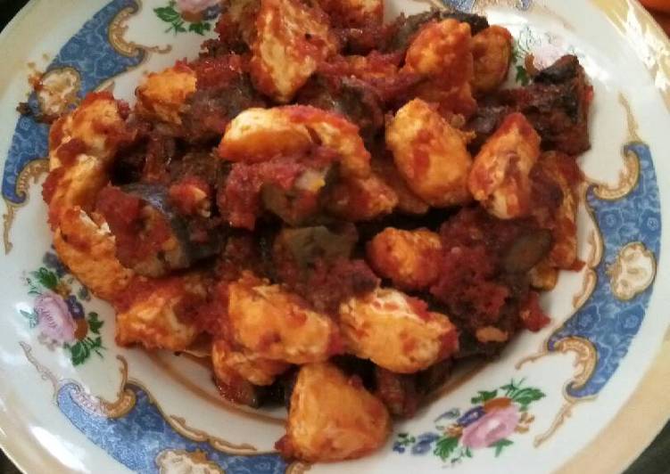 Sambal goreng ati ayam with tofu