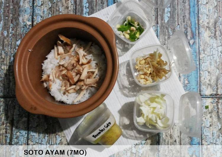 Cara Gampang Menyiapkan Soto ayam (mp-asi 7m+), Lezat