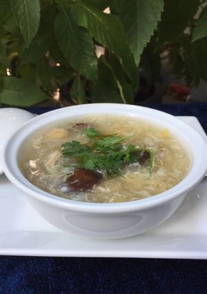 Hình của món Súp gà nấm.