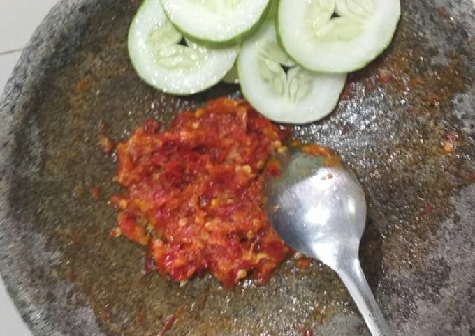 Langkah Mudah untuk Membuat 51.Sambal ayam geprek, Bisa Manjain Lidah