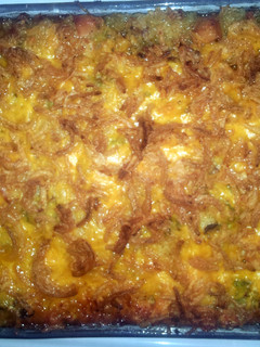 A picture of Cheesy Chicken, Rice & Veggie Casserole.
