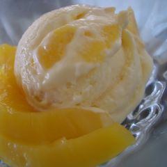 A picture of Mango Cream Cheese Ice Cream.