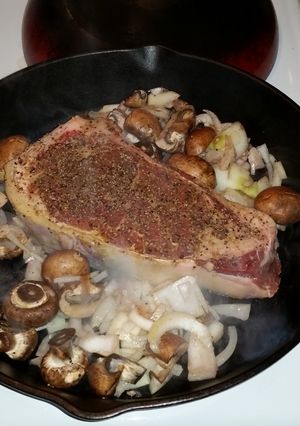 A picture of Skillet Steak "Amazing".