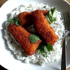 A picture of Lemon Fish on Rice.