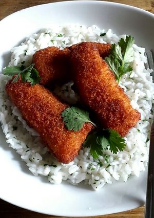 A picture of Lemon Fish on Rice.