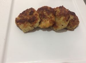 Una foto de Arepas y cayeye De guineo verde
