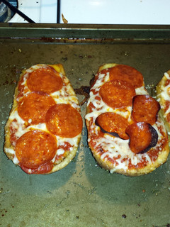 A picture of Low carb eggplant pizza.