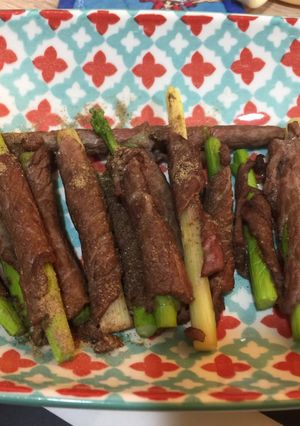［氣炸］蘆筍牛肉卷 的食譜成品照片