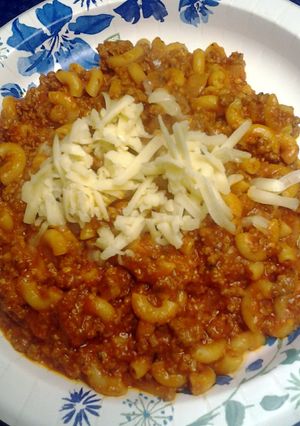 A picture of skunks simple goulash stove top.