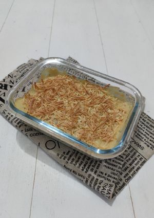 Foto resep Potato au gratin (a.k.a kentang jagung susu)