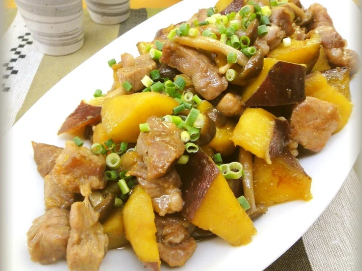 Easy Way Make Sweet-Spicy Sweet Potato and Pork the Can Spoil the Tongue Perfect