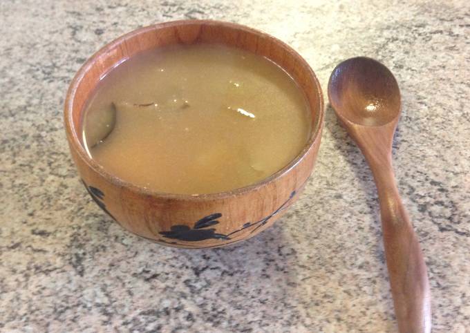 Steps to Prepare Award-winning Miso soup with Aubergine