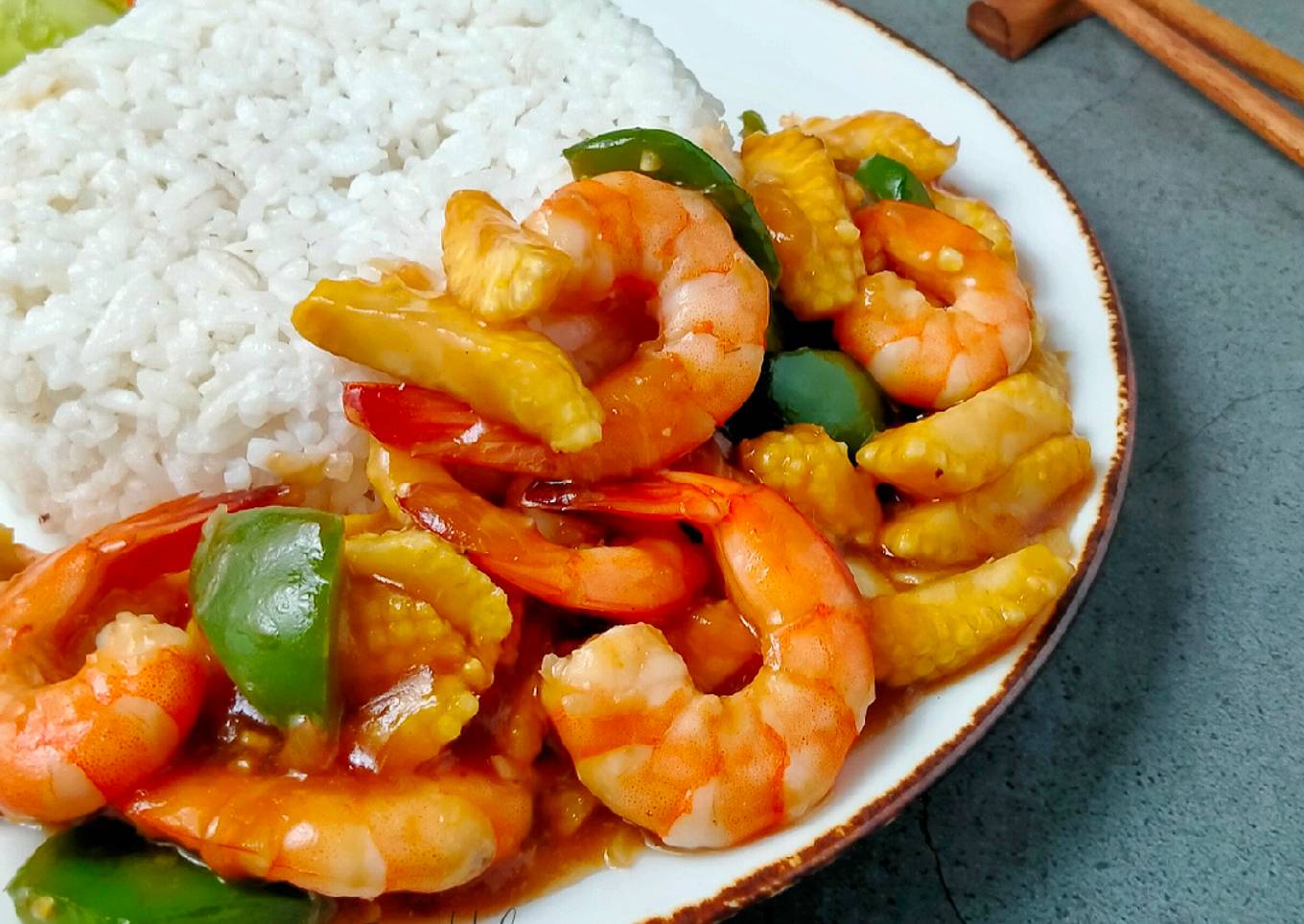 Udang Saus Teriyaki