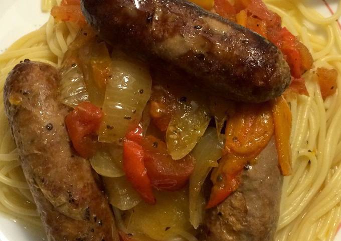 Easiest Way to Prepare Super Quick Homemade Crock Pot Sausage n Peppers