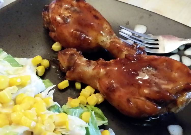 Simple Way to Prepare Super Quick Homemade low calorie teriyaki chicken drumsticks