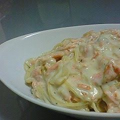 Easy Salmon Cream Pasta A picture of Easy Salmon Cream Pasta.