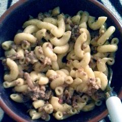 A picture of Mac and Beef.