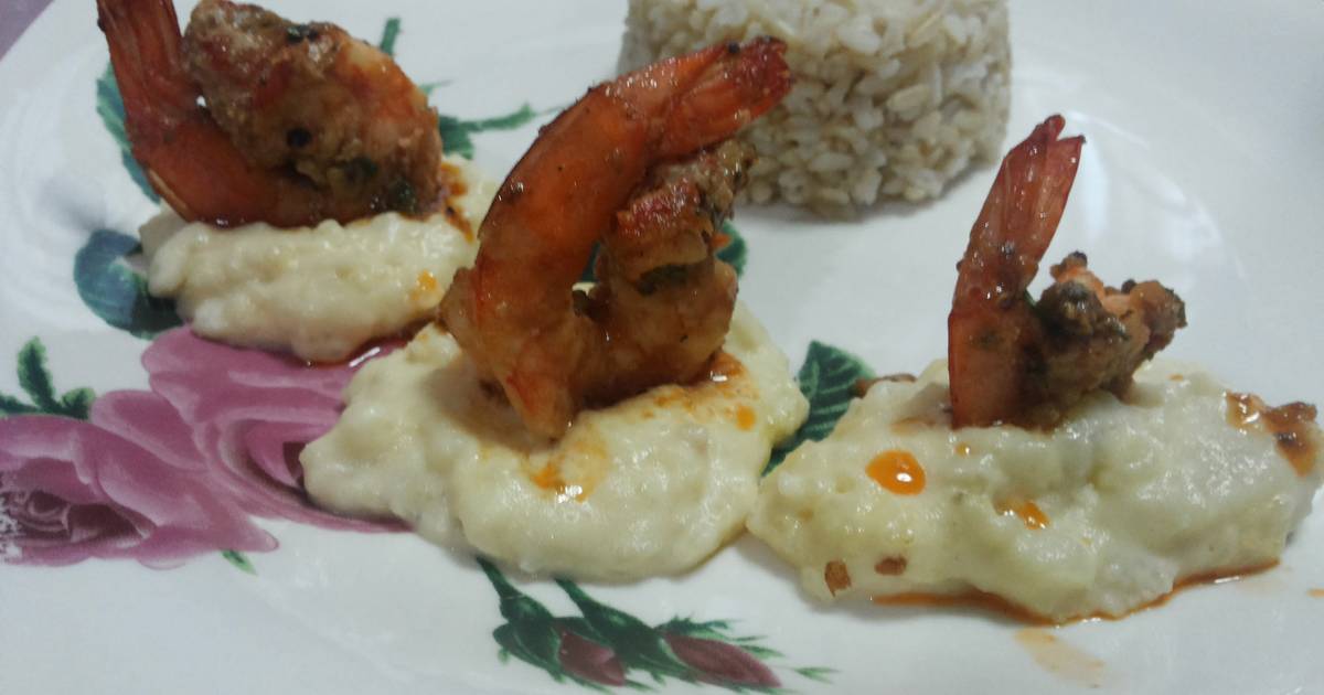 Shrimp and online mashed potatoes