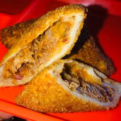 A picture of BBQ Rib Samosas.
