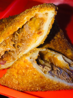 A picture of BBQ Rib Samosas.