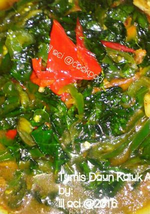 Foto resep Tumis 🍃Daun Katuk Asam Mercon 🎆 ala IO 😆