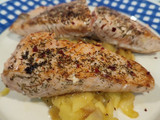 Salmón fresco con manzana
