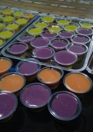 Foto resep Puding Roti Pelangi