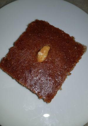 صورة لوصفة بسبوسه بحمسة حليب 😋😋😋