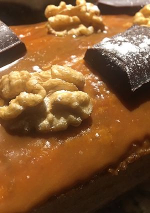 Una foto de Budín de chocolate y nueces