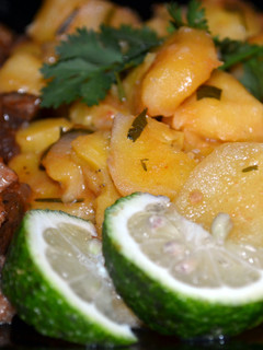 A picture of Banana Plantain with Aliya(Dry Fry Beef).