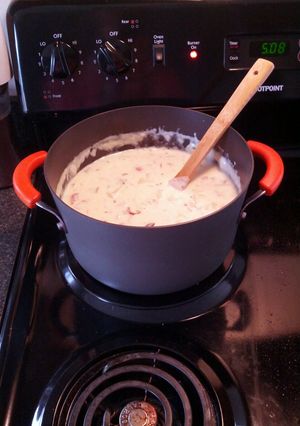 A picture of Smokey Potato Soup.