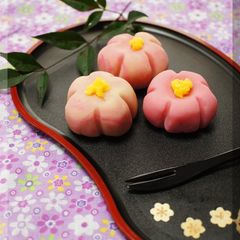 A picture of Easy Microwave Nerikiri Japanese Sweets.