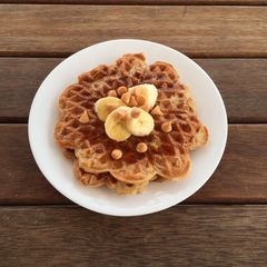 A picture of No Fat Banana Waffles.
