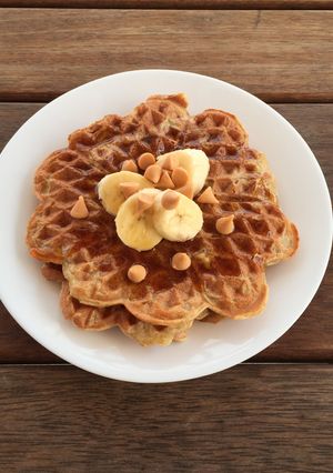 A picture of No Fat Banana Waffles.