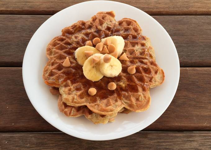 No Fat Banana Waffles