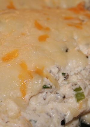A picture of Mexican-Style Chicken Lasagna.
