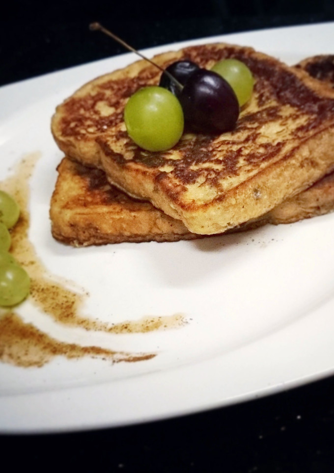 A picture of French toast with a twist.