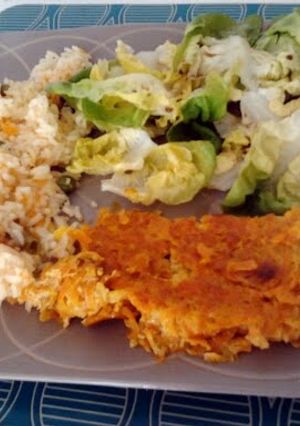 A picture of carrot tortilla.