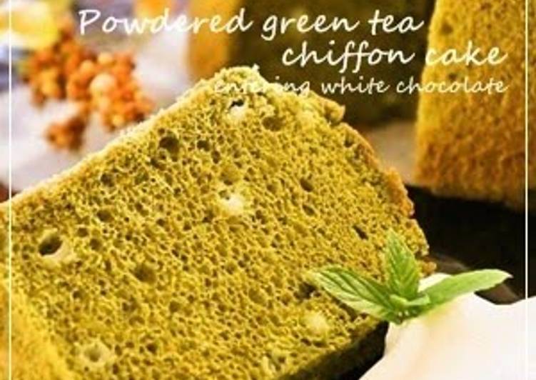 Step-by-Step Guide to Prepare Favorite Matcha Chiffon Cake with White Chocolate