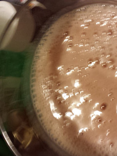 A picture of Strawberry banana protein smoothie.