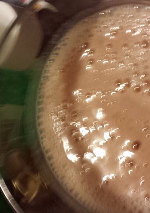A picture of Strawberry banana protein smoothie.