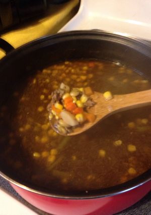 A picture of Jessies Vegetable Beef Soup.