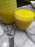 Milk mango dessert