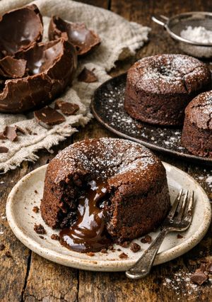 Foto di Tortino morbido al cioccolato dell’uovo di Pasqua