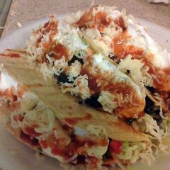 A picture of Tasha's famous taco's.