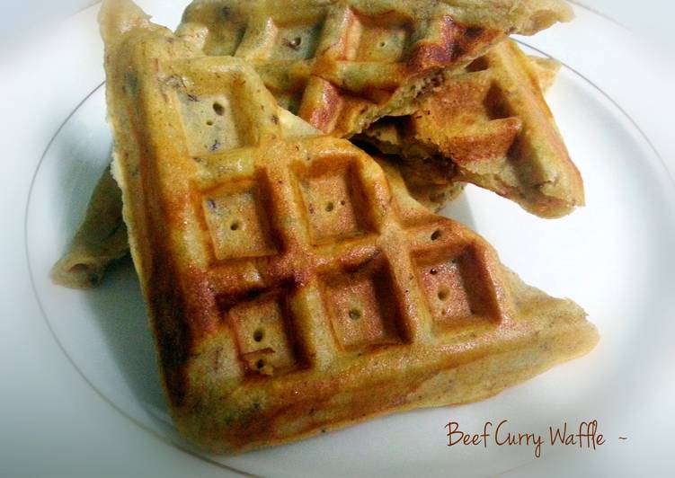 Easiest Way to Beef Curry Waffle